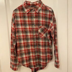 Brandy Melville Red & Grey Wylie Flannel